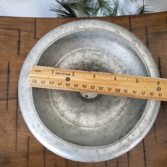 Galvanized Pedestal Planter Tray 10 5" - Picture 5 of 8